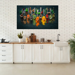 Kitcten Sri Lankan Spices Print Art Stretch Canvas High Quality Wall Arts - Ready To Hang