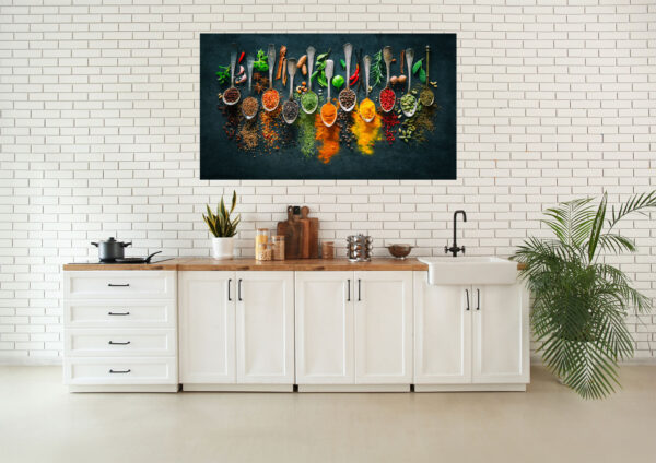 Kitcten Sri Lankan Spices Print Art Stretch Canvas High Quality Wall Arts - Ready To Hang
