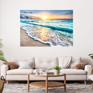 Beach Sunset Stretch Canvas High Quality Wall Arts - Ready To Hang