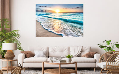 Beach Sunset Stretch Canvas High Quality Wall Arts – Ready To Hang