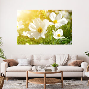 Flowers Sunset Stretch Canvas High Quality Wall Arts - Ready To Hang