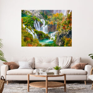 Waterfall Nature Stretch Canvas High Quality Wall Arts - Ready To Hang