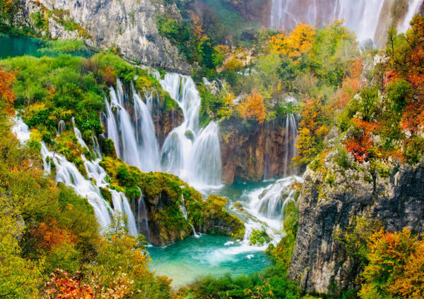 Waterfall Nature Stretch Canvas High Quality Wall Arts - Ready To Hang - Image 2