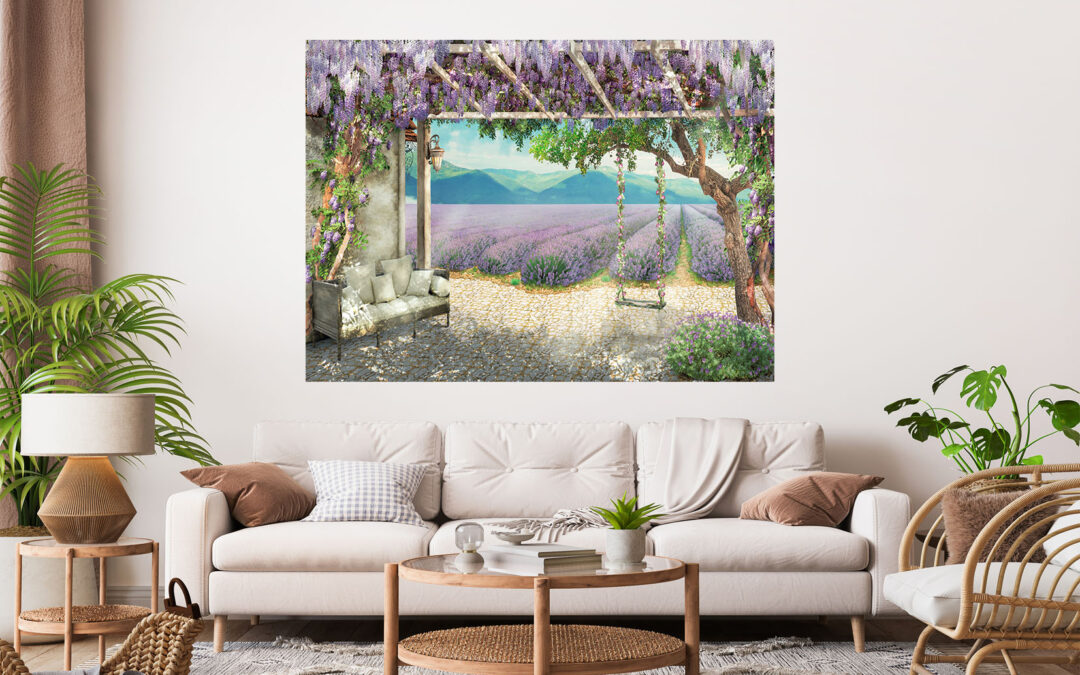Flower Garden Stretch Canvas High Quality Wall Arts – Ready To Hang