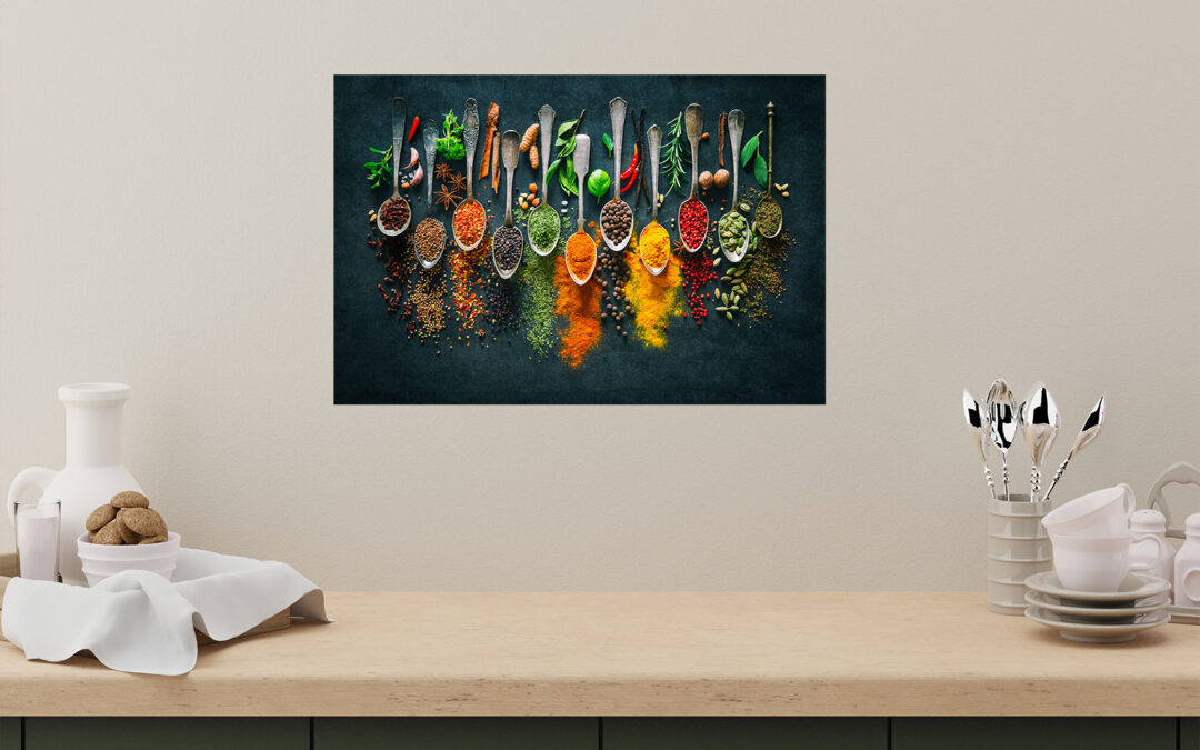 Kitchen Spices Art  Stretch Canvas High Quality Wall Arts – Ready To Hang