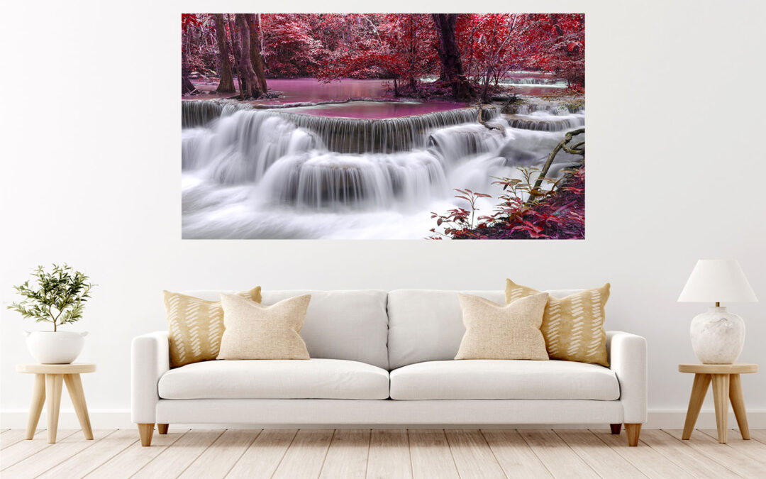 Waterfall NatureTrees Stretch Canvas High Quality Wall Arts – Ready To Hang