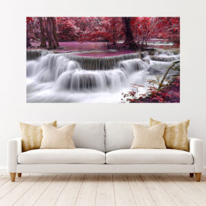 Waterfall NatureTrees Stretch Canvas High Quality Wall Arts - Ready To Hang