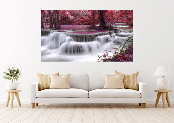 Waterfall NatureTrees Stretch Canvas High Quality Wall Arts - Ready To Hang