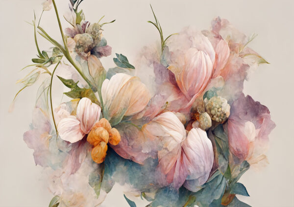 Floral Art Stretch Canvas High Quality Wall Arts - Ready To Hang - Image 2