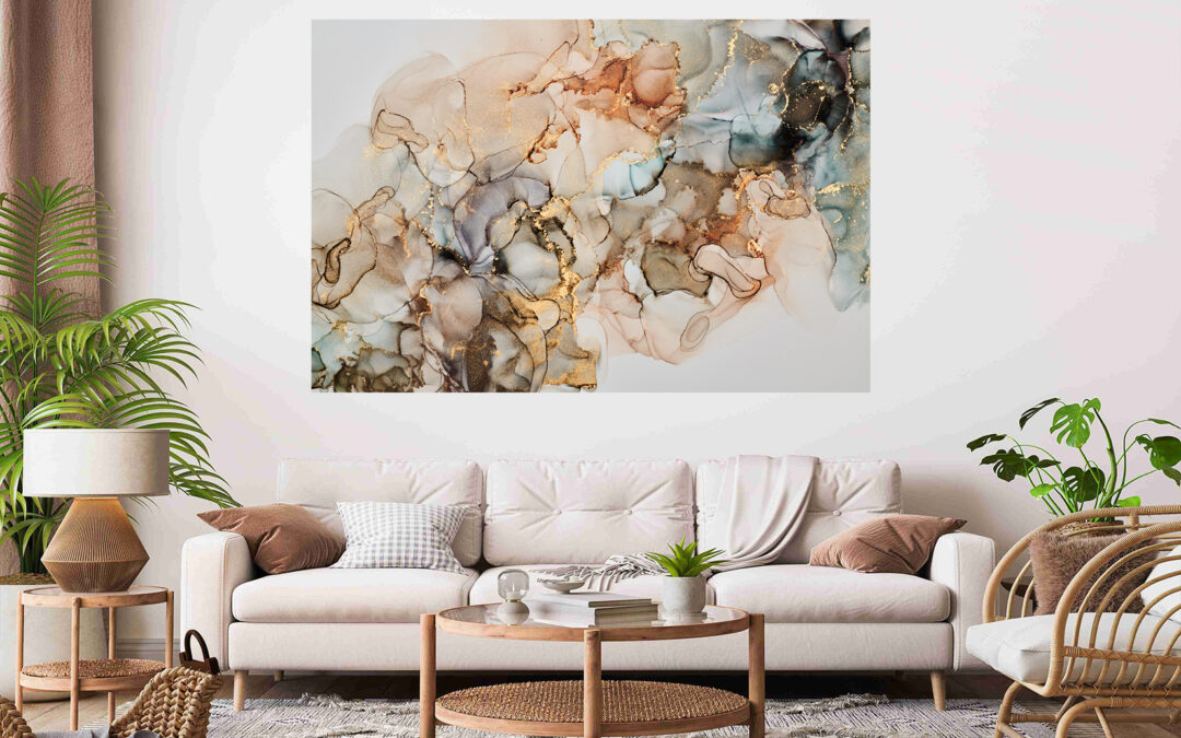 Alcohol Painting Abstract Stretch Canvas High Quality Wall Arts – Ready To Hang