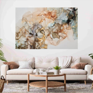 Alcohol Painting Abstract Stretch Canvas High Quality Wall Arts - Ready To Hang