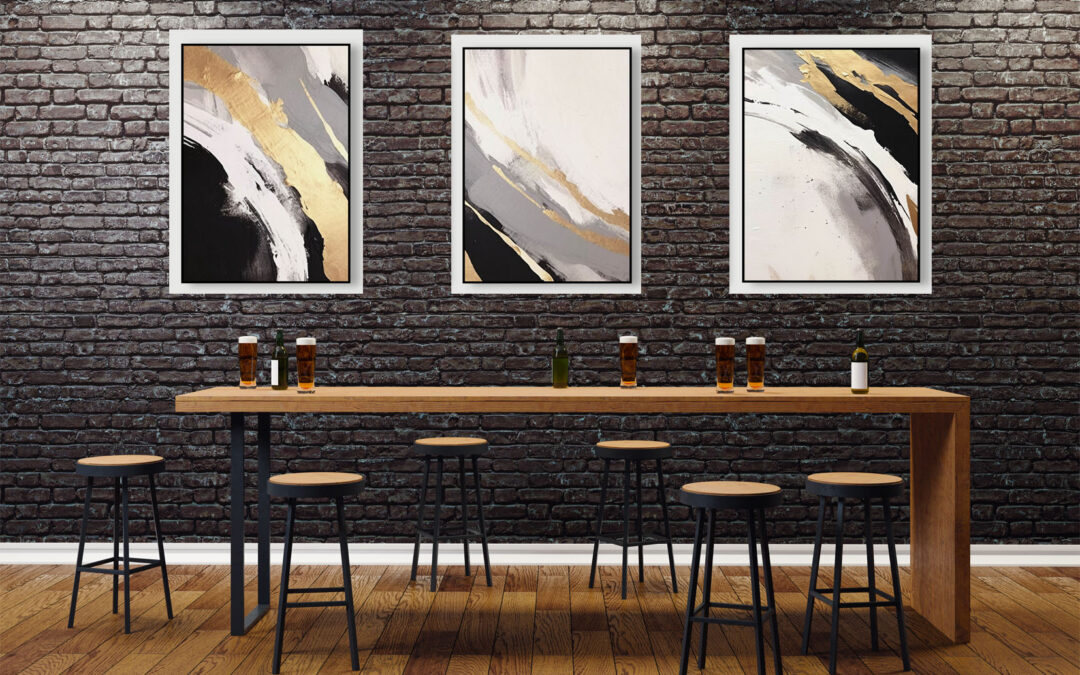 Gold Abstract Painting Stretch Canvas High Quality Wall Arts – Ready To Hang