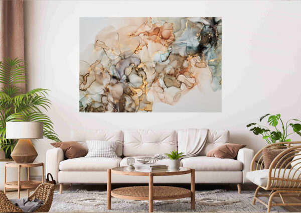 Alcohol Painting Abstract Stretch Canvas High Quality Wall Arts - Ready To Hang