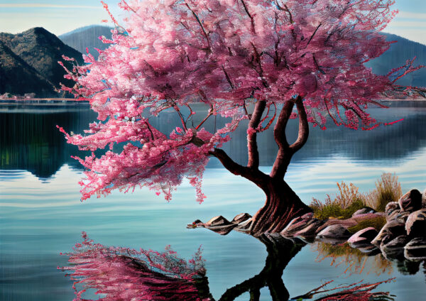 Beautiful Tree River Stretch Canvas High Quality Wall Arts - Ready To Hang (Copy) - Image 2
