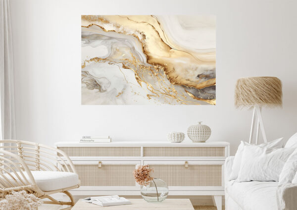 Gold Abstract Painting Stretch Canvas High Quality Wall Arts - Ready To Hang (Copy)