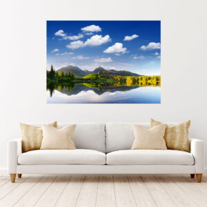 Nature River Mountains Stretch Canvas High Quality Wall Arts - Ready To Hang