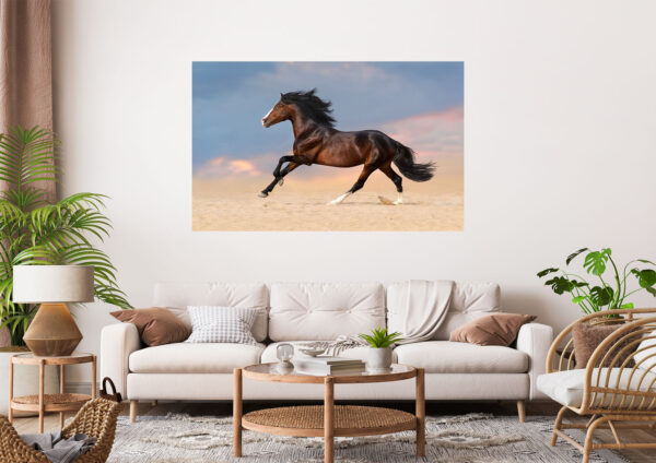 Running Horse Stretch Canvas High Quality Wall Arts - Ready To Hang