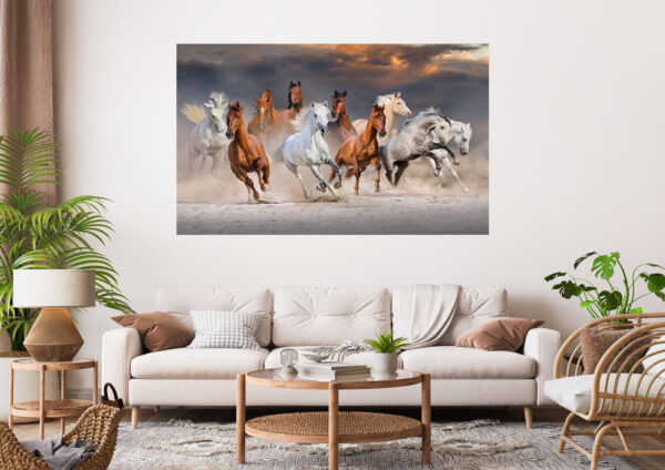 Running Horses Stretch Canvas High Quality Wall Arts - Ready To Hang