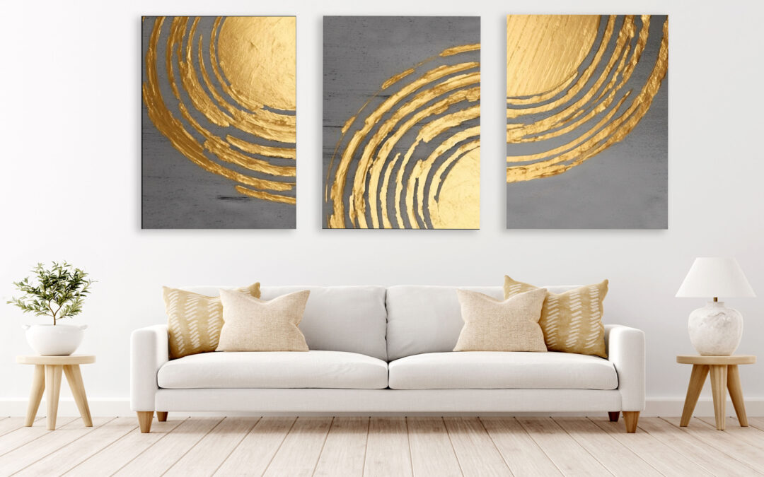 Abstract Gold Painting Stretch Canvas High Quality Wall Arts – Ready To Hang