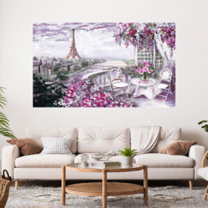 Eiffel Tower Painting Stretch Canvas High Quality Wall Arts - Ready To Hang