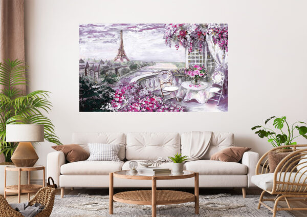Eiffel Tower Painting Stretch Canvas High Quality Wall Arts - Ready To Hang