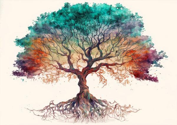 Abstract Color Tree Painting Stretch Canvas High Quality Wall Arts - Ready To Hang (Copy) - Image 2