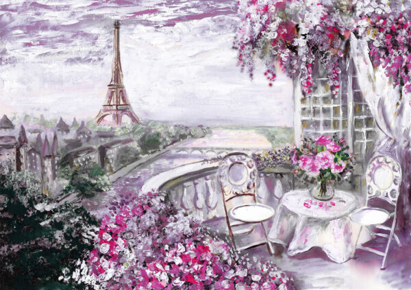 Eiffel Tower Painting Stretch Canvas High Quality Wall Arts - Ready To Hang - Image 2