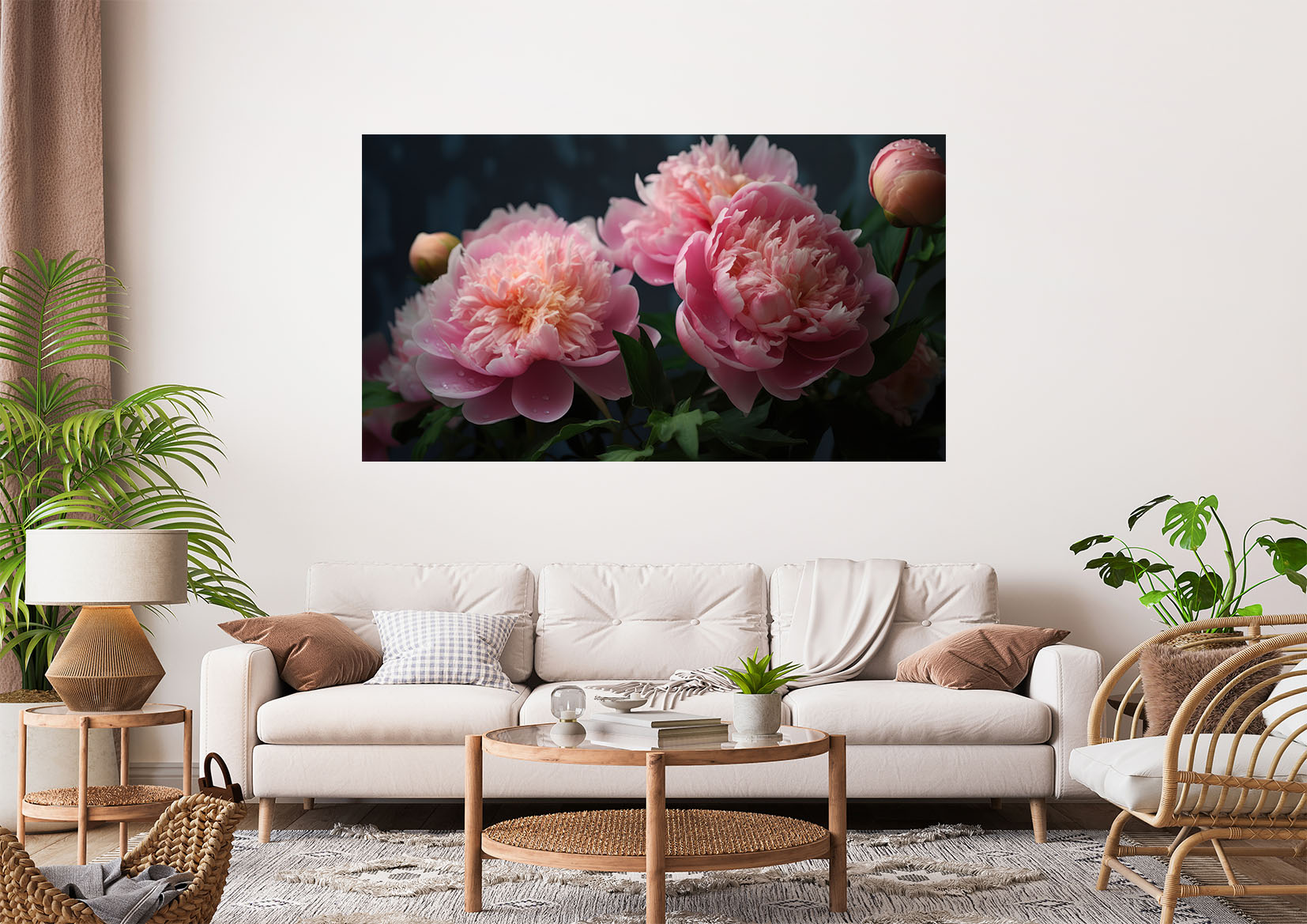Beautiful Roses Painting Stretch Canvas High Quality Wall Arts – Ready To Hang