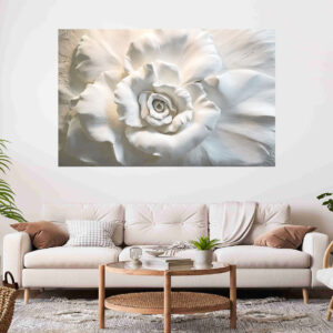 Abstract Marble Design Green & White Stretch Canvas High Quality Wall Arts - Ready To Hang