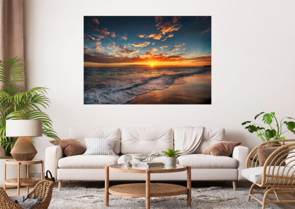 Beach Sunset Stretch Canvas High Quality Wall Arts - Ready To Hang - Image 2