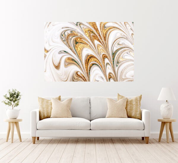 Abstract Gold Painting Stretch Canvas High Quality Wall Arts - Ready To Hang
