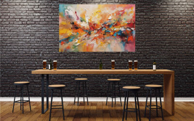 Abstract Painting Stretch Canvas High Quality Wall Arts – Ready To Hang