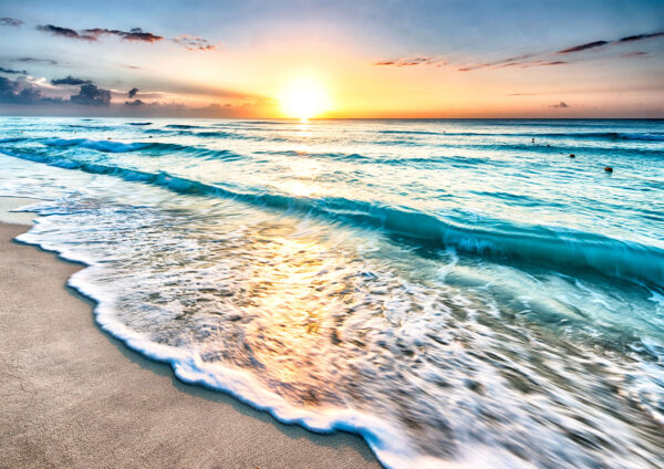 Beach Sunset Stretch Canvas High Quality Wall Arts - Ready To Hang - Image 2