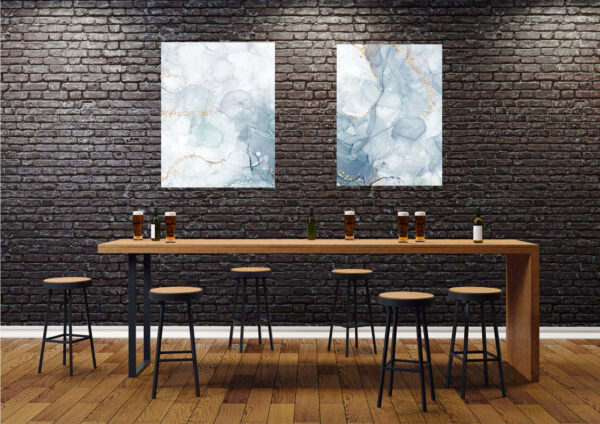 Granite Abstract Painting Stretch Canvas High Quality Wall Arts - Ready To Hang