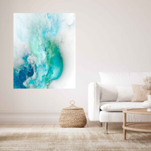 Abstract Green & Blue Stretch Canvas High Quality Wall Arts - Ready To Hang