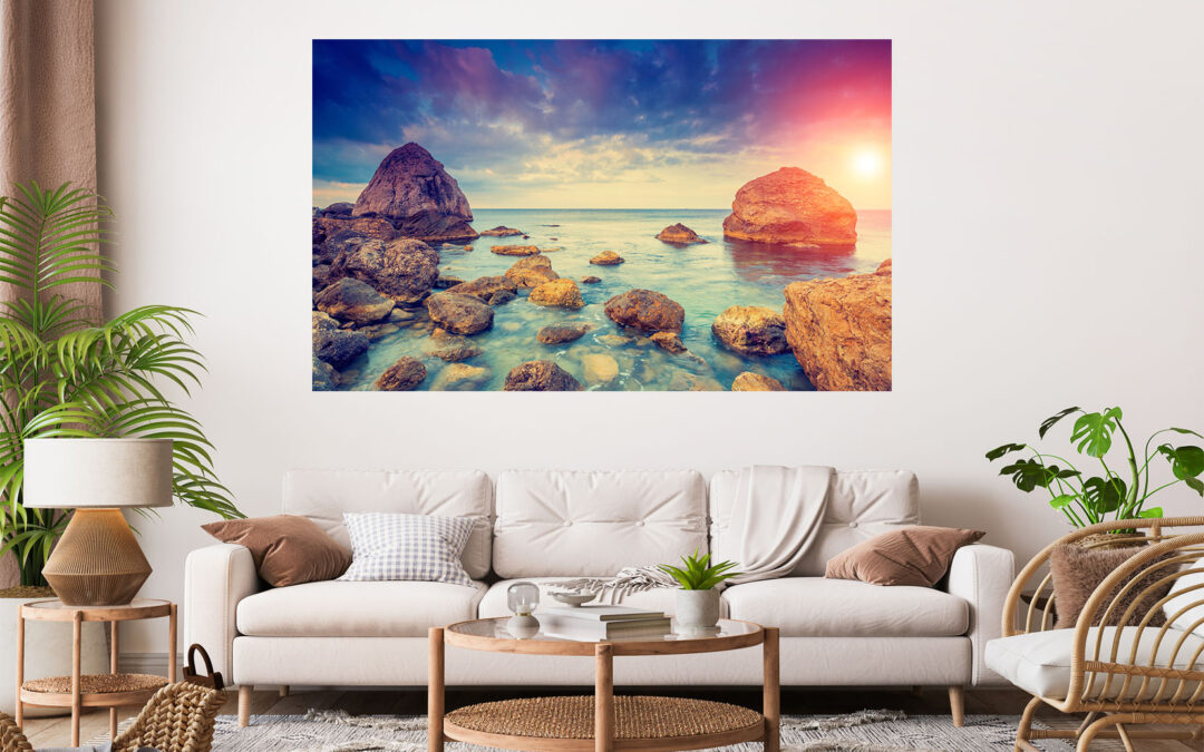 Beach Sunset Stretch Canvas High Quality Wall Arts – Ready To Hang