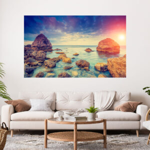 Beach Sunset Stretch Canvas High Quality Wall Arts - Ready To Hang