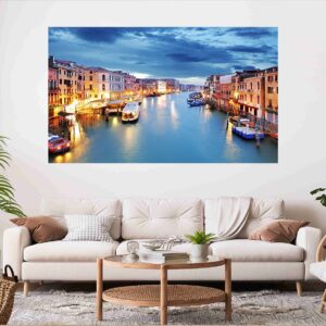 Grand Canal Venice Italy Stretch Canvas High Quality Wall Arts - Ready To Hang
