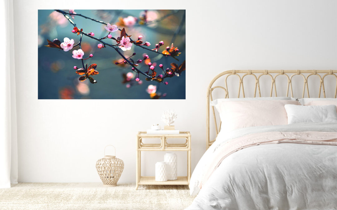Floral Cherry Blossoms Pink Stretch Canvas High Quality Wall Arts – Ready To Hang