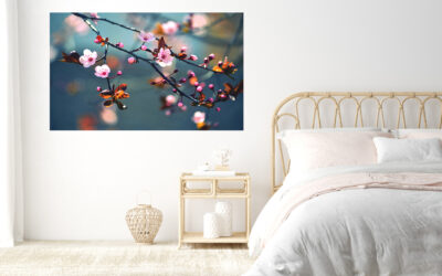 Floral Cherry Blossoms Pink Stretch Canvas High Quality Wall Arts – Ready To Hang