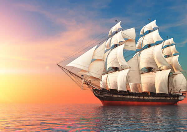 Sea Boat Painting Stretch Canvas High Quality Wall Arts - Ready To Hang - Image 2