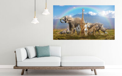 Animals Painting Stretch Canvas High Quality Wall Arts – Ready To Hang