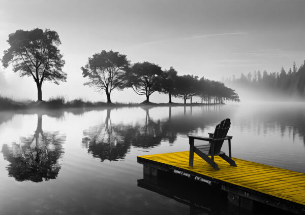 Black & White Scenery Stretch Canvas High Quality Wall Arts - Ready To Hang - Image 2