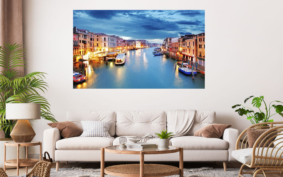 Venice Grand Canal Italy Stretch Canvas High Quality Wall Arts – Ready To Hang