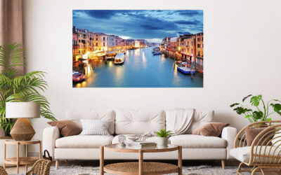 Venice Grand Canal Italy Stretch Canvas High Quality Wall Arts – Ready To Hang