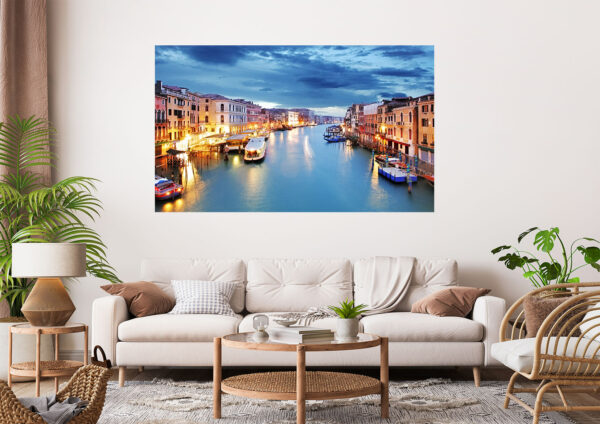 Venice Grand Canal Italy Stretch Canvas High Quality Wall Arts - Ready To Hang