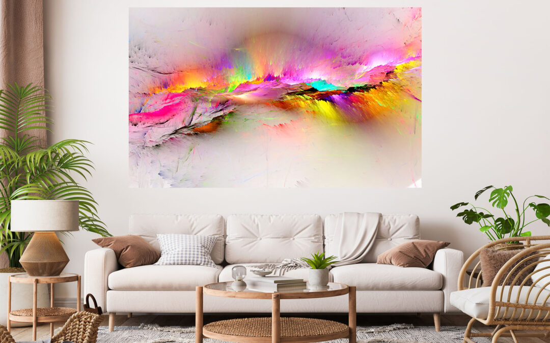 Colorful Abstract Clouds Stretch Canvas High Quality Wall Arts – Ready To Hang