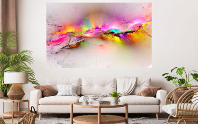 Colorful Abstract Clouds Stretch Canvas High Quality Wall Arts – Ready To Hang