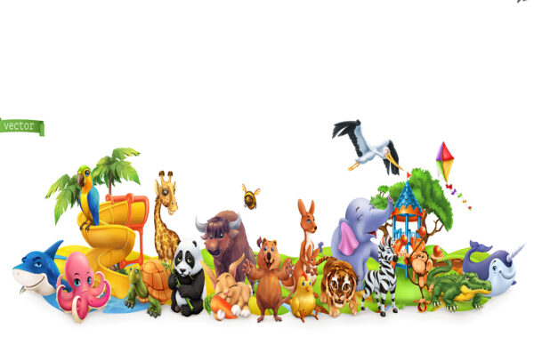 Animals Kids Painting Stretch Canvas High Quality Wall Arts - Ready To Hang - Image 2