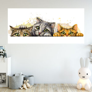 Kittens Painting Stretch Canvas High Quality Wall Arts - Ready To Hang
